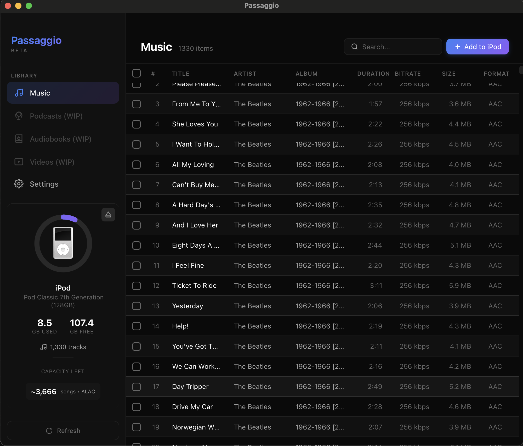 Passaggio App Interface